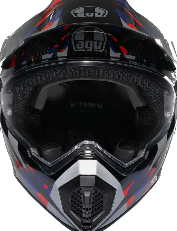 AGV AX9 Steppa Carbon/Red/Blue> Adventure Helmen|Integraalhelmen