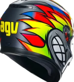AGV K3 2023 Birdy 2.0 Grey/Yellow/Red> Integraalhelmen|Helmen Met Zonnevizier