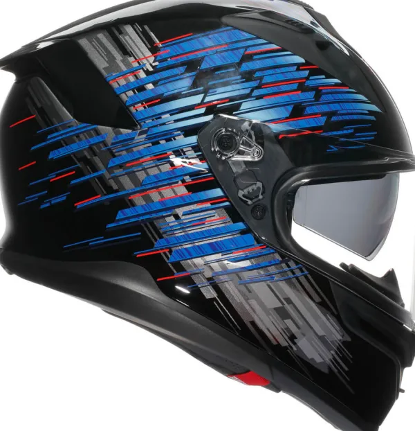AGV K7 Genisys Matt Black/Blue/Grey> Integraalhelmen|Helmen Met Zonnevizier