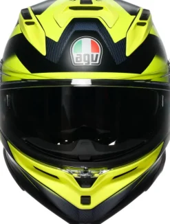 AGV K7 Glimpse Matt Black/Yellow Fluo> Integraalhelmen|Helmen Met Zonnevizier