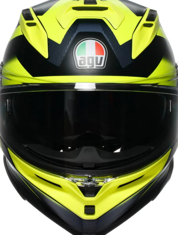AGV K7 Glimpse Matt Black/Yellow Fluo> Integraalhelmen|Helmen Met Zonnevizier