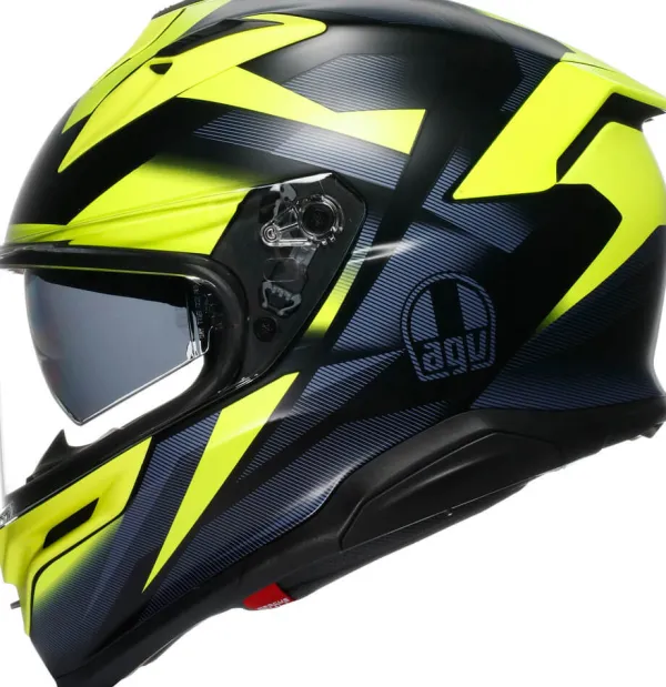 AGV K7 Glimpse Matt Black/Yellow Fluo> Integraalhelmen|Helmen Met Zonnevizier