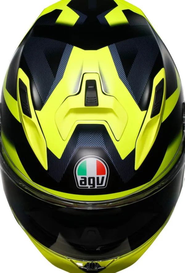 AGV K7 Glimpse Matt Black/Yellow Fluo> Integraalhelmen|Helmen Met Zonnevizier