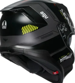 AGV K7 Kyber Matt Grey/Yellow Fluo> Integraalhelmen|Helmen Met Zonnevizier
