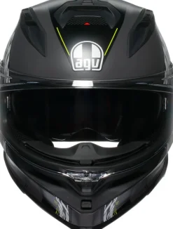 AGV K7 Kyber Matt Grey/Yellow Fluo> Integraalhelmen|Helmen Met Zonnevizier