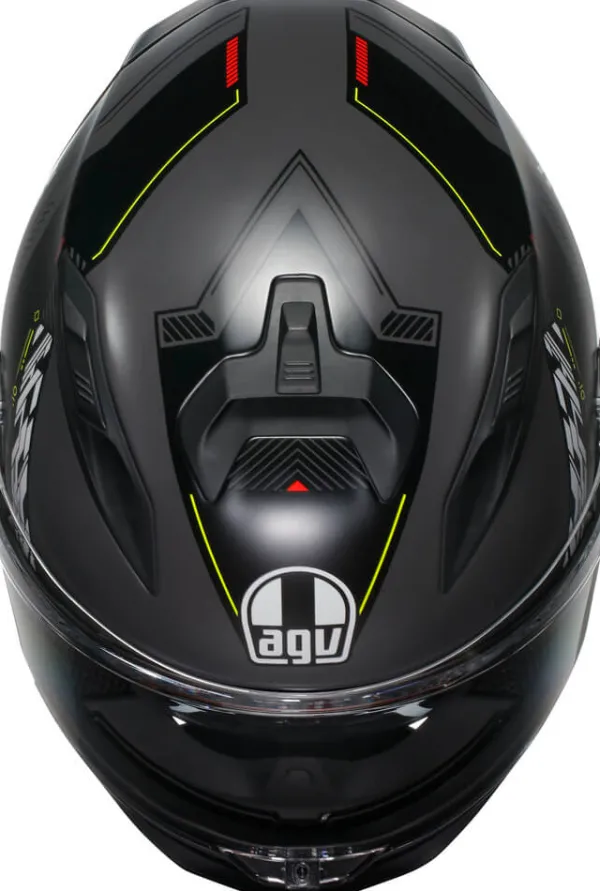 AGV K7 Kyber Matt Grey/Yellow Fluo> Integraalhelmen|Helmen Met Zonnevizier