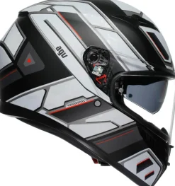 AGV K3 2023 Rivia Matt Black/White> Integraalhelmen|Helmen Met Zonnevizier