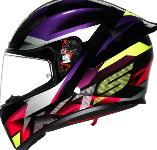 AGV K1 S Fastlap Black/Purple/Pink> Integraalhelmen|Race Helmen