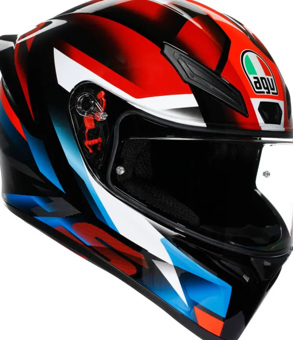 AGV K1 S Fastlap Black/Red/Blue> Integraalhelmen|Race Helmen
