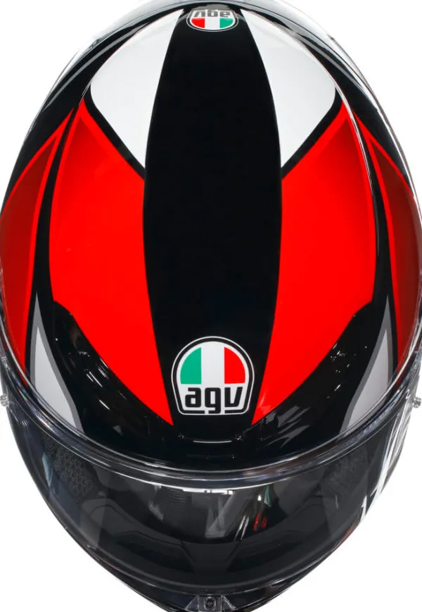 AGV K6 S Hyphen Black/Red/White> Integraalhelmen