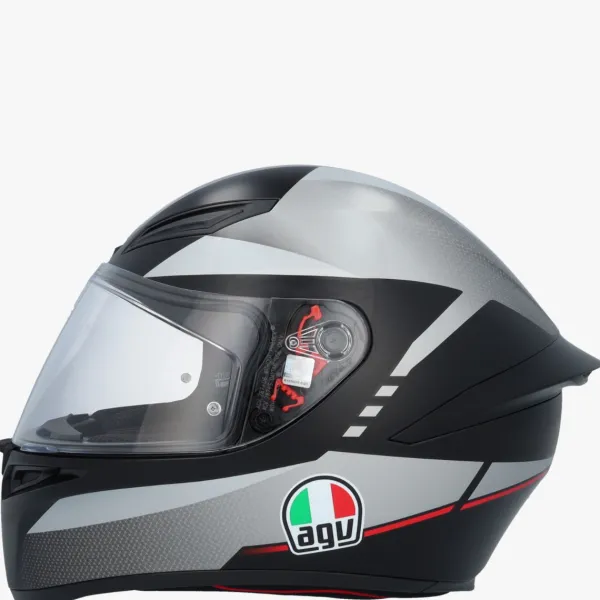 AGV K1 S Lap Matt Black/Grey/Red 034> Integraalhelmen|Race Helmen