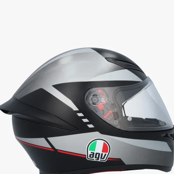 AGV K1 S Lap Matt Black/Grey/Red 034> Integraalhelmen|Race Helmen