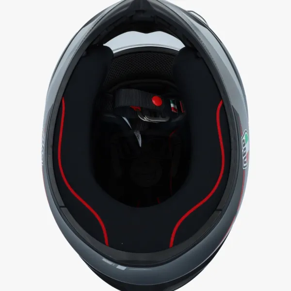 AGV K1 S Lap Matt Black/Grey/Red 034> Integraalhelmen|Race Helmen