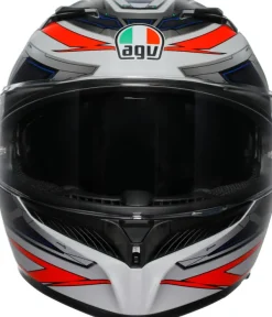 AGV K3 2023 Space Matt White/Red Fluo> Integraalhelmen|Helmen Met Zonnevizier