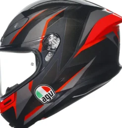 AGV K6 S Slashcut Black/Grey/Red> Integraalhelmen