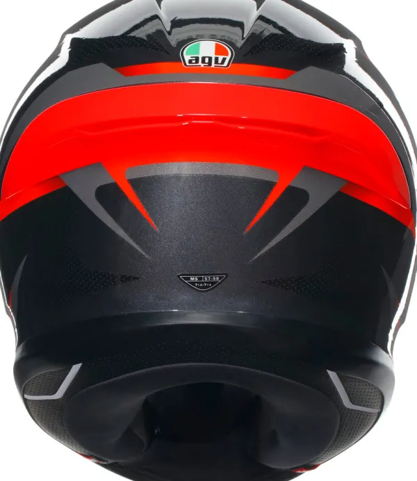 AGV K6 S Slashcut Black/Grey/Red> Integraalhelmen