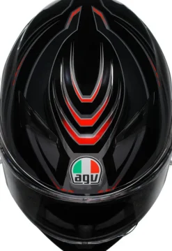 AGV K3 2023 Syth Black/Red> Integraalhelmen|Helmen Met Zonnevizier