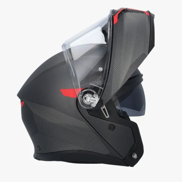 AGV Tourmodular Frequency Matt Gunmetal/Red 005> Systeemhelmen