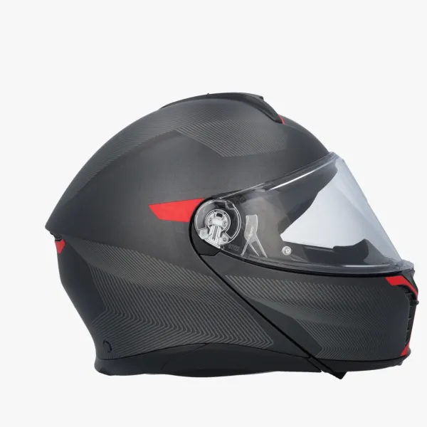 AGV Tourmodular Frequency Matt Gunmetal/Red 005> Systeemhelmen
