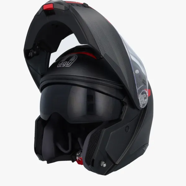 AGV Tourmodular Frequency Matt Gunmetal/Red 005> Systeemhelmen