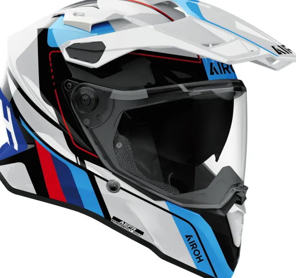 Airoh Commander 2 Skip White/Blue 253> Adventure Helmen|Integraalhelmen