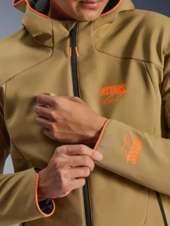 Alpinestars Aeroshell Wp Motorjas Dark Khaki Black Orange Fluo 8038><noscript><img width=