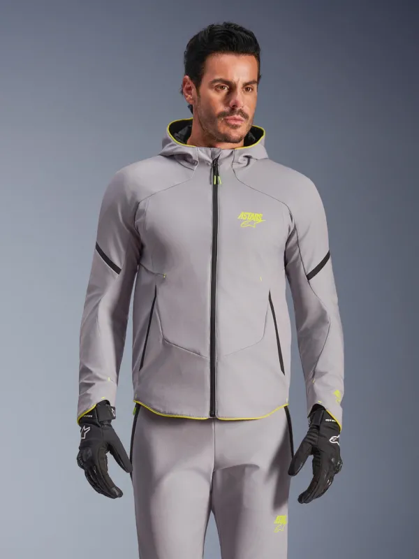Alpinestars Aeroshell Wp Motorjas Mid Gray Yellow Fluo 9116> Motorjassen