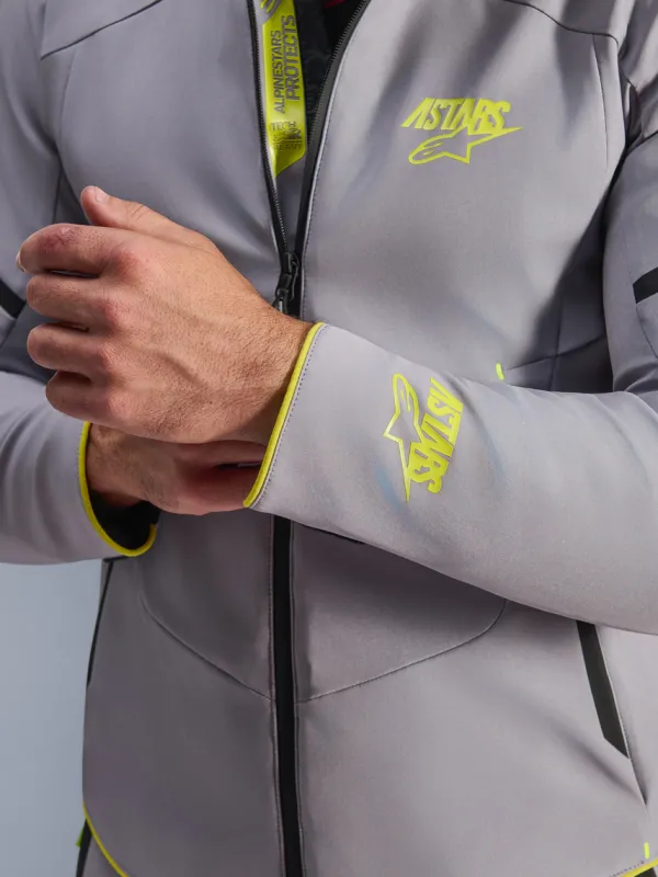Alpinestars Aeroshell Wp Motorjas Mid Gray Yellow Fluo 9116> Motorjassen
