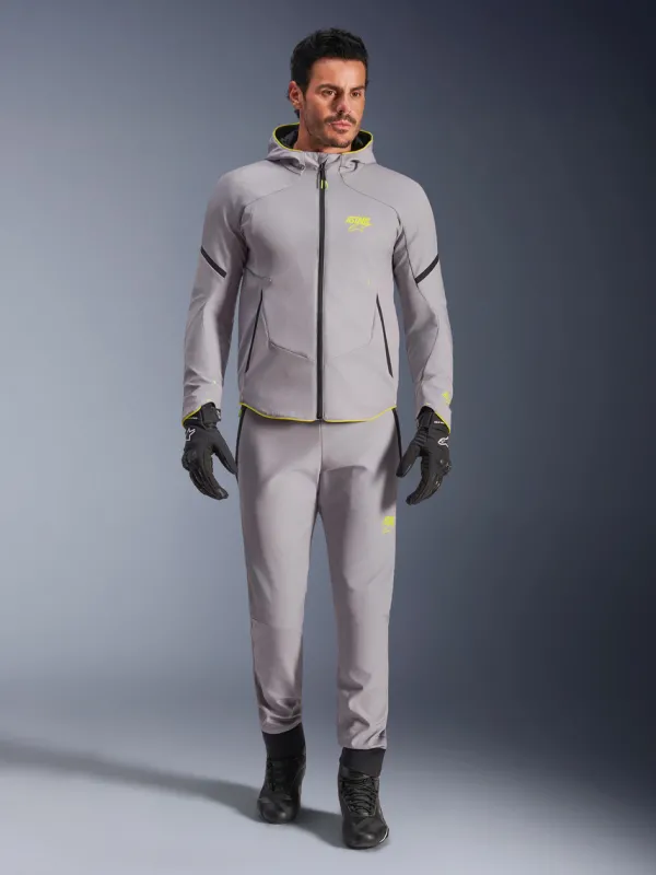 Alpinestars Aeroshell Wp Motorjas Mid Gray Yellow Fluo 9116> Motorjassen