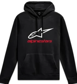 Alpinestars Always Hoodie V3 Black/White/Red 1232> Motorhoodies