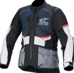 Alpinestars Andes Air Drystar Motorjas Deep Blue Black Ice Gray 7029> Motorjassen