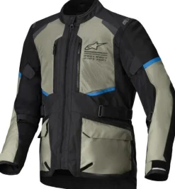 Alpinestars Andes Air Drystar Motorjas Black Laurel Gray Bright Blue 1479> Motorjassen