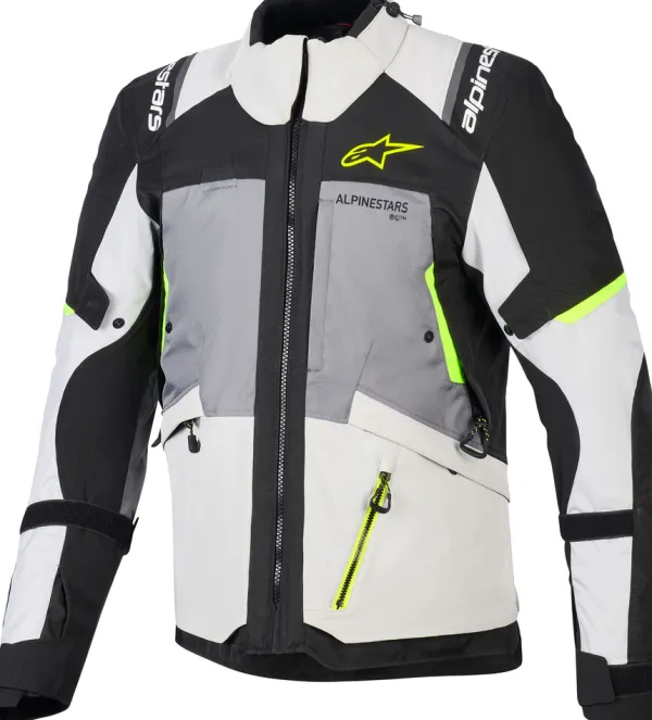 Alpinestars Andes V4 Drystar Motorjas Dk Gray Ice Gray Bk Yllw Fluo 9268> Motorjassen