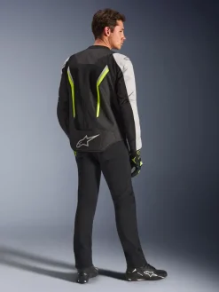 Alpinestars Ast V3 Air Motorjas Black/Silver/Yellow Fluo> Motorjassen