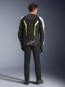 Alpinestars Ast V3 Air Motorjas Black/Silver/Yellow Fluo><noscript><img width=