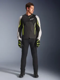 Alpinestars Ast V3 Air Motorjas Black/Silver/Yellow Fluo><noscript><img width=