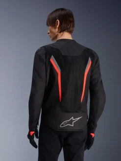 Alpinestars Ast V3 Air Motorjas Black/Dark Gray/Red Fluo> Motorjassen