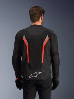 Alpinestars Ast V3 Air Motorjas Black/Dark Gray/Red Fluo><noscript><img width=