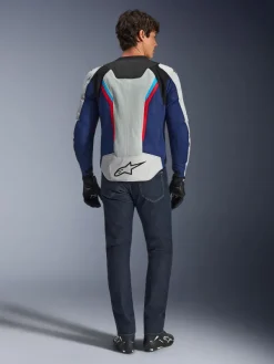 Alpinestars Ast V3 Air Motorjas Silver/Deep Blue/Bright Red> Motorjassen