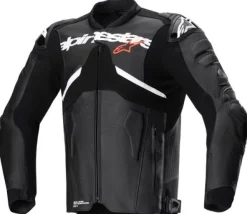 Alpinestars Atem V5 Leather Motorjas Black White 12> Motorjassen