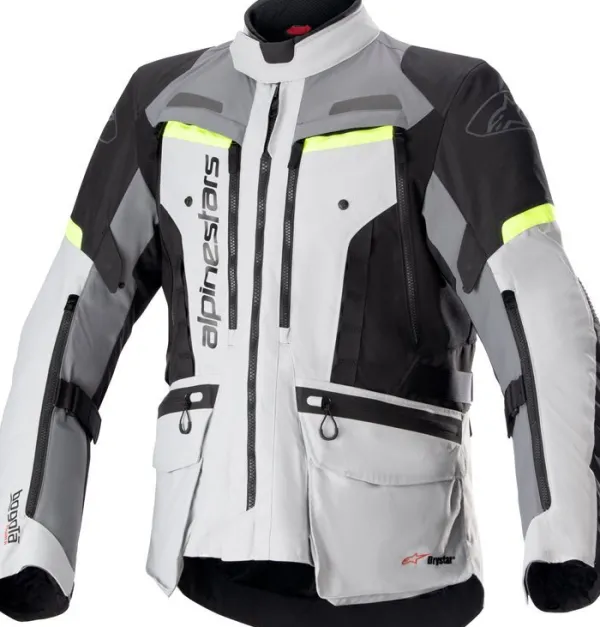 Alpinestars Bogota' Pro Drystar Motorjas Ice Gray Dark Gray Yellow Fluo 9195> Motorjassen