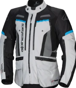 Alpinestars Bogota' Pro Drystar Motorjas Ice Gray/Black/Cyan 9136> Motorjassen