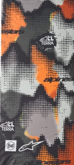Alpinestars Buff Nazca Neck Tube Gray/Camo/Orange Fluo> Balaclavas En Helmmutsen