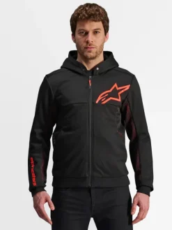 Alpinestars Chrome Air Sport Motorhoodie Black Red Fluo 1030><noscript><img width=