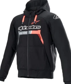 Alpinestars Chrome Motorhoodie Black/Red Fluo 1030> Motorhoodies|Motorjassen