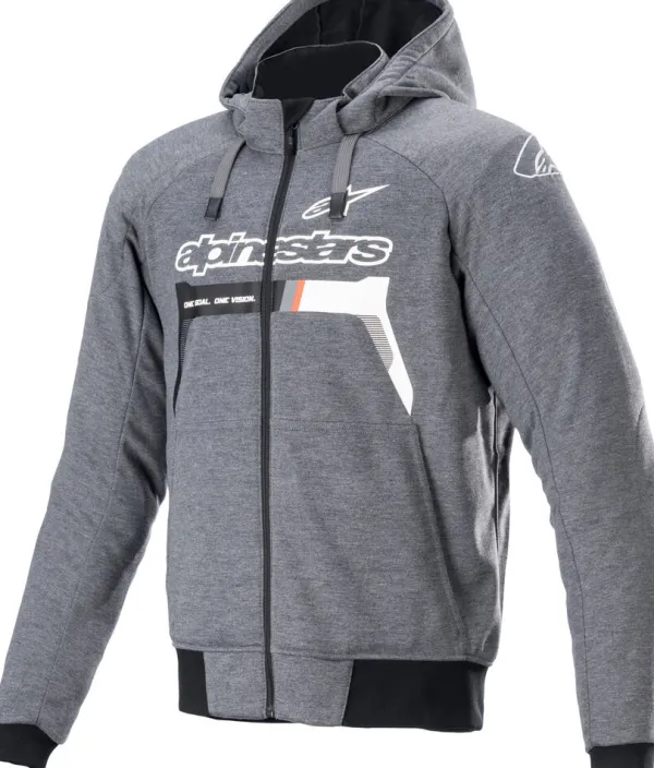 Alpinestars Chrome Motorhoodie Melange/Dark Gray/White 9162> Motorhoodies|Motorjassen