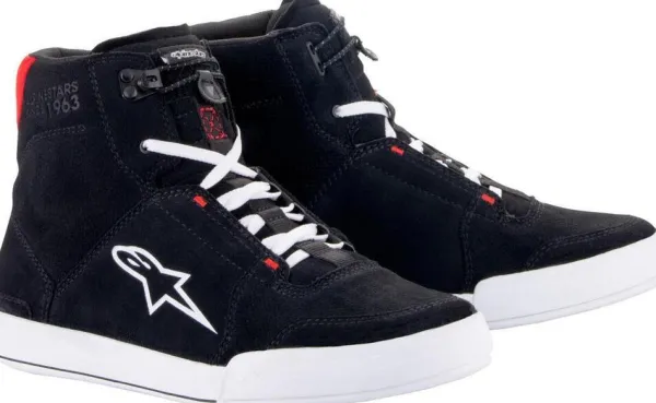 Alpinestars Chrome Motorhoodie Black White Bright Red 1304>Heren Heren Motorschoenen