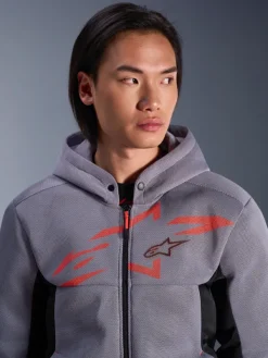 Alpinestars Chrome Superairflow Motorhoodie Black/Mid Gray/Red Fluo> Motorhoodies|Motorjassen