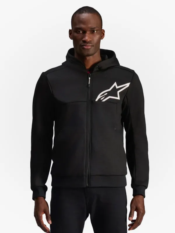 Alpinestars Chrome V2 Sport Motorhoodie Black White 12> Motorhoodies|Motorjassen