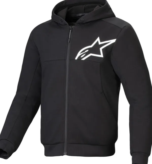Alpinestars Chrome V2 Sport Motorhoodie Black White 12> Motorhoodies|Motorjassen